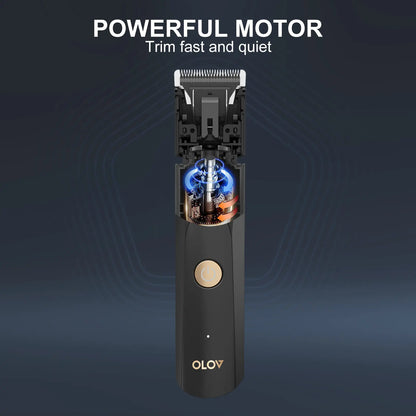 Men’s Body Hair Trimmer with Safe Ceramic Blade Waterproof Rechargeable Groomer