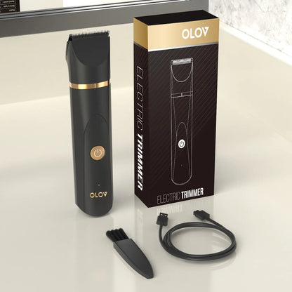 Men’s Body Hair Trimmer with Safe Ceramic Blade Waterproof Rechargeable Groomer